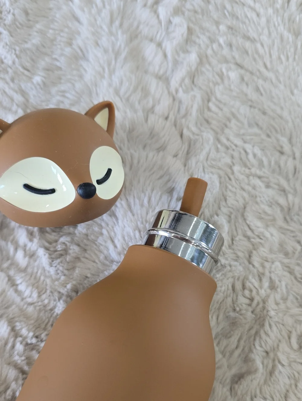Brown Fox Stainless Steel Insulated Bottle - Brown